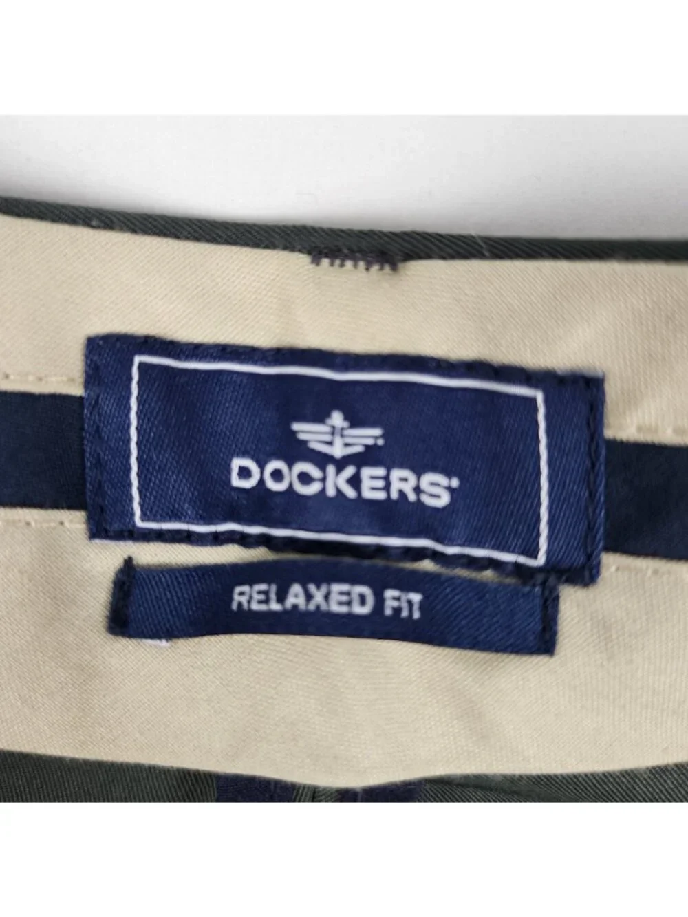 Dockers Pants Men 36x29 Green Gray Chino Lincoln Pant Pleated Cuffed Relaxed NWT